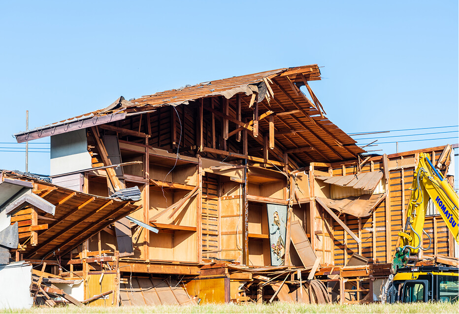 解体工事の様子